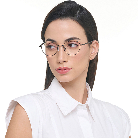 John Jacobs Black Full Rim Cat Eye right side