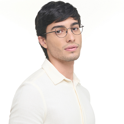 John Jacobs Black Full Rim Cat Eye right side