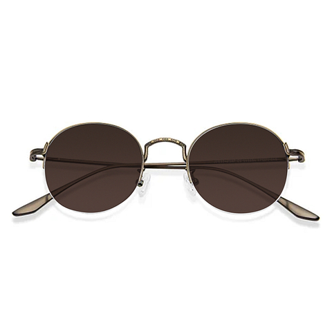 John Jacobs Online Light Brown Half Rim Round left side