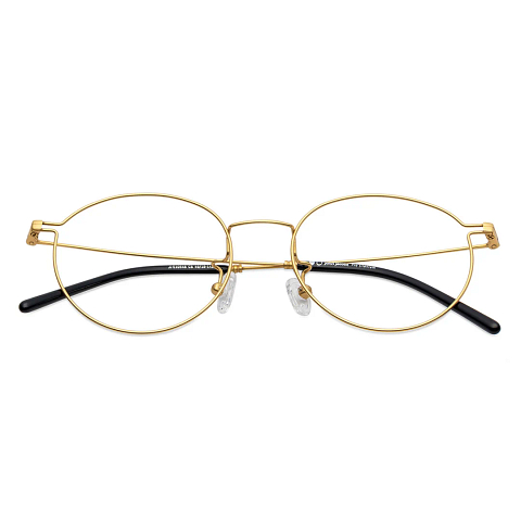 John Jacobs Online Gold Full Rim Round left side