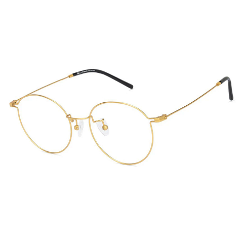John Jacobs Online Gold Full Rim Round right side