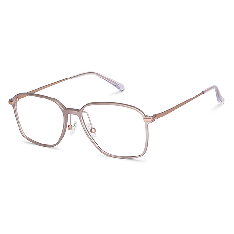 John Jacobs Online Pink Transparent Full Rim Square right side