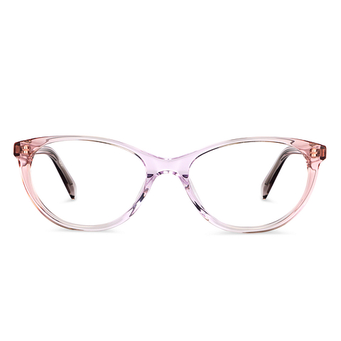 John Jacobs Pink Transparent Full Rim Cat Eye right side