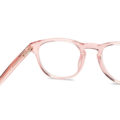 John Jacobs Pink Transparent Full Rim Round right side