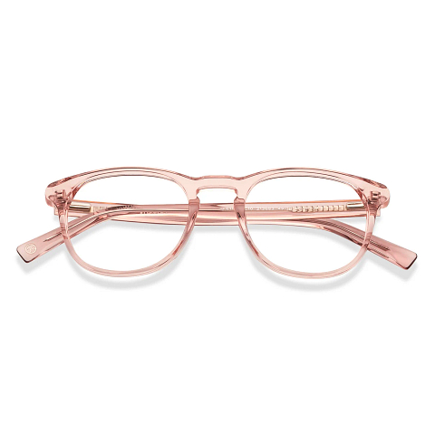 John Jacobs Pink Transparent Full Rim Round left side