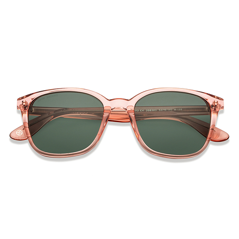 John Jacobs Pink Transparent Full Rim Square left side