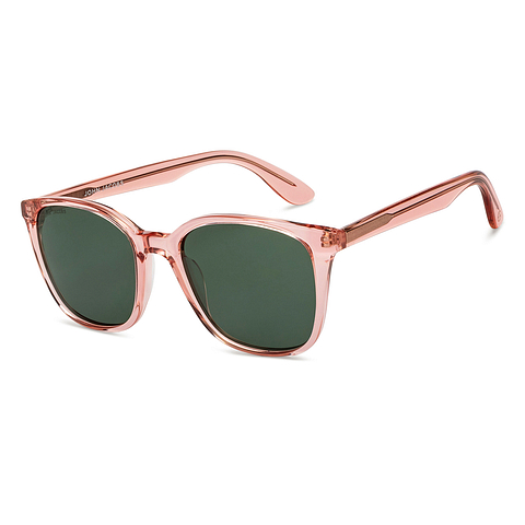 John Jacobs Pink Transparent Full Rim Square right side