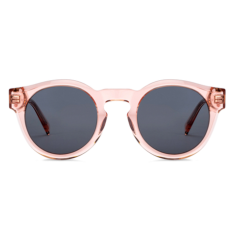 John Jacobs Pink Transparent Full Rim Round left side