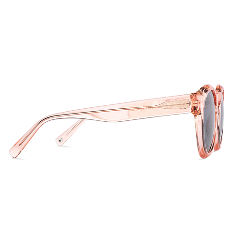 John Jacobs Pink Transparent Full Rim Round left side