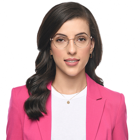 John Jacobs Online Rose Gold Full Rim Cat Eye right side