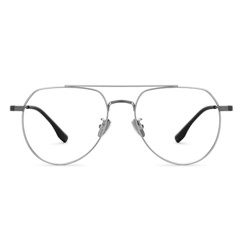 John Jacobs Silver Full Rim Aviator right side