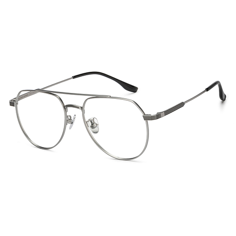 John Jacobs Silver Full Rim Aviator right side