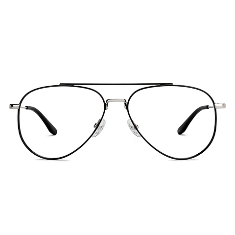 John Jacobs Online Black Full Rim Aviator right side