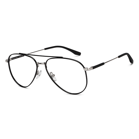 John Jacobs Online Black Full Rim Aviator left side