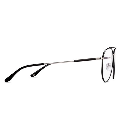 John Jacobs Online Black Full Rim Aviator left side