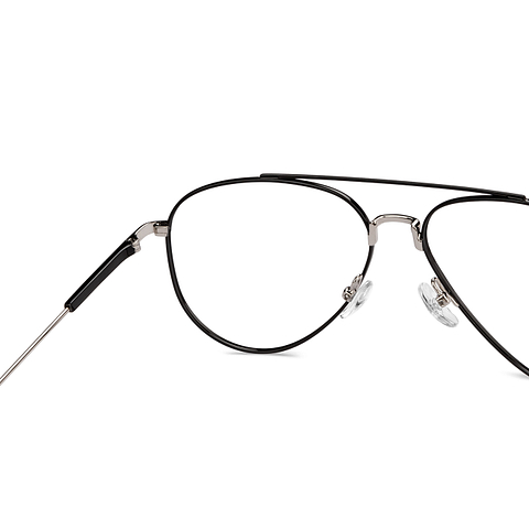 John Jacobs Online Black Full Rim Aviator right side