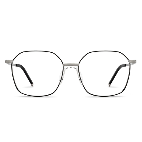 John Jacobs Online Silver Full Rim Geometric right side