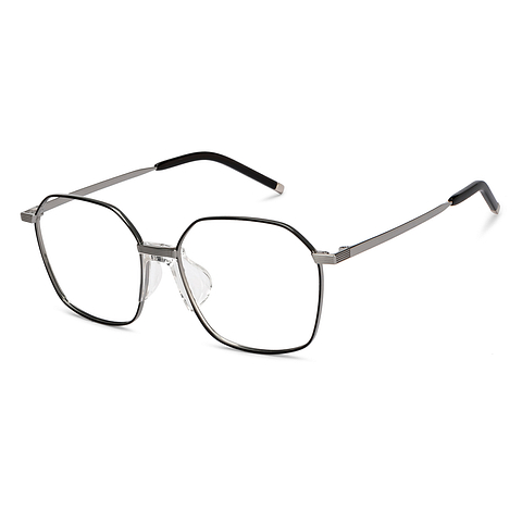 John Jacobs Online Silver Full Rim Geometric right side