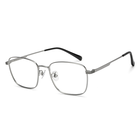 John Jacobs Silver Full Rim Rectangle left side