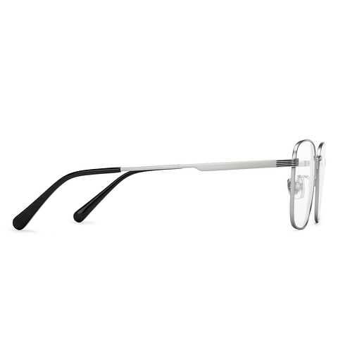 John Jacobs Silver Full Rim Rectangle left side