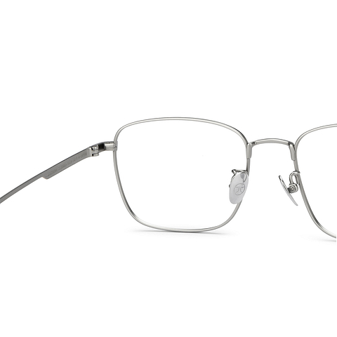 John Jacobs Silver Full Rim Rectangle right side