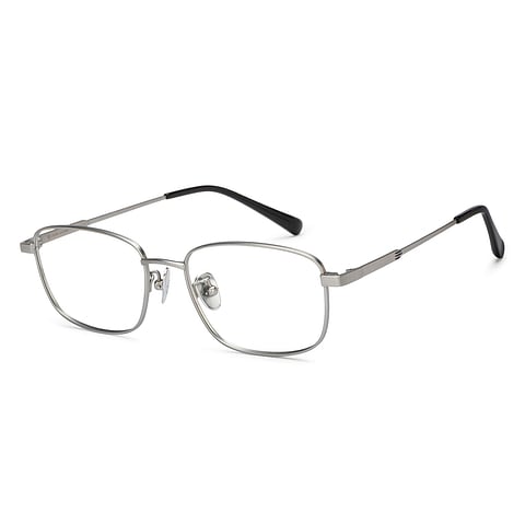 John Jacobs Silver Full Rim Rectangle right side