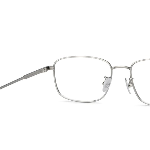 John Jacobs Silver Full Rim Rectangle right side