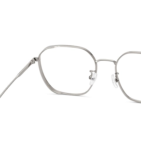 John Jacobs Silver Full Rim Square left side