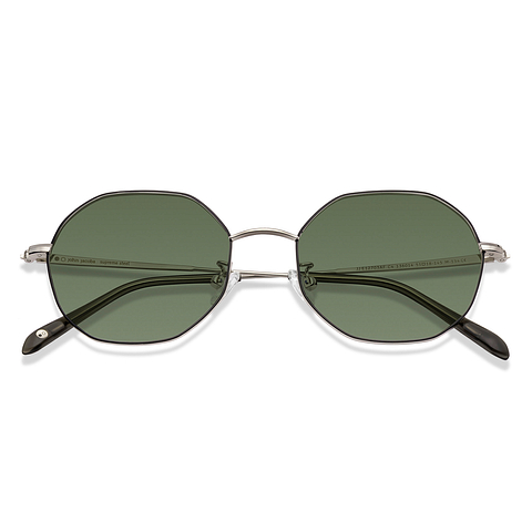 John Jacobs Online Silver Full Rim Geometric left side