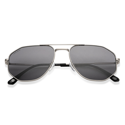 John Jacobs Online Silver Full Rim Aviator left side