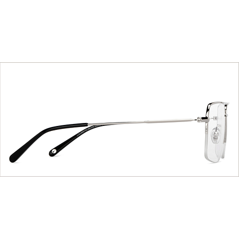 John Jacobs Online Silver Half Rim Square left side