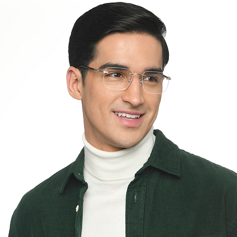 John Jacobs Online Silver Rimless Square right side