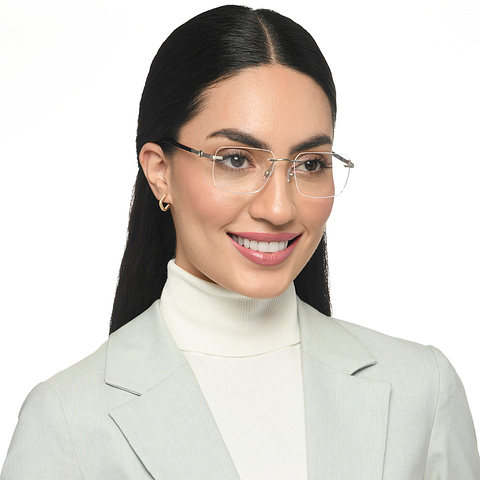 John Jacobs Online Silver Rimless Square right side