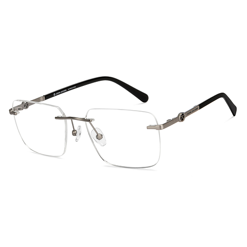John Jacobs Online Silver Rimless Square left side