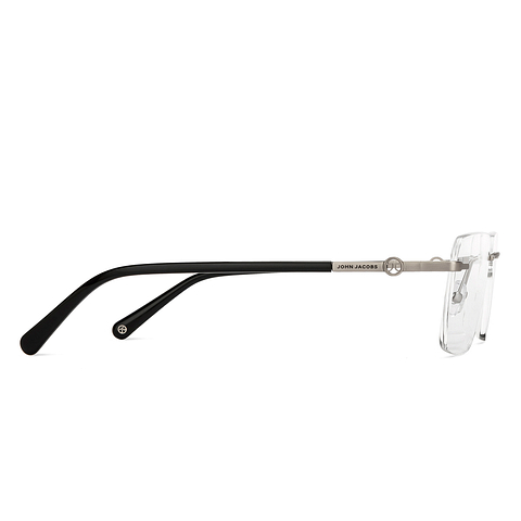 John Jacobs Online Silver Rimless Square left side