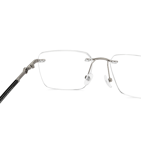 John Jacobs Online Silver Rimless Square right side