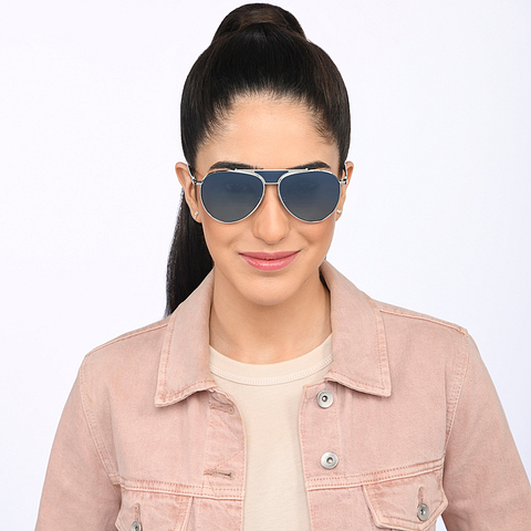 John Jacobs Online Silver Full Rim Aviator right side