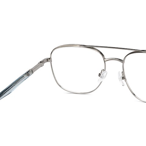 John Jacobs Silver Blue Full Rim Square right side