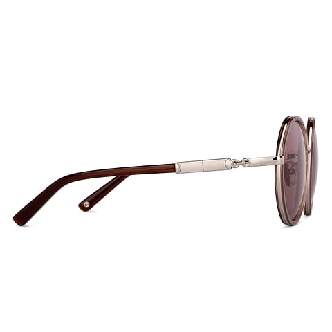 John Jacobs Online Silver Brown Full Rim Round left side