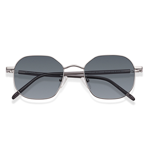 John Jacobs Online Silver Full Rim Geometric left side