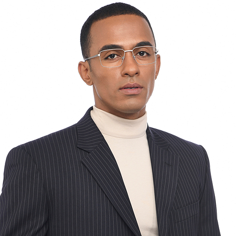 John Jacobs Online Silver Full Rim Rectangle right side