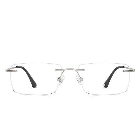 John Jacobs Silver Rimless Rectangle right side