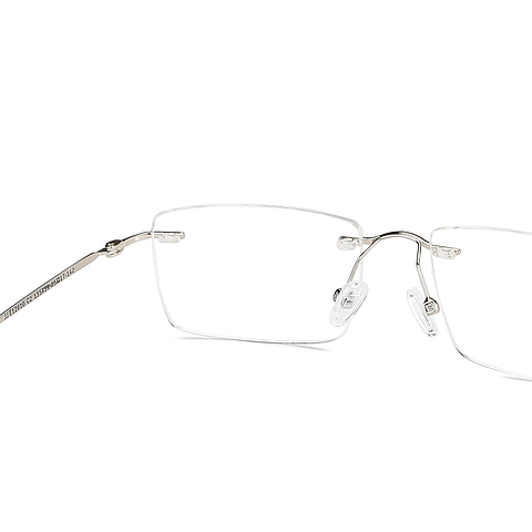 John Jacobs Silver Rimless Rectangle right side