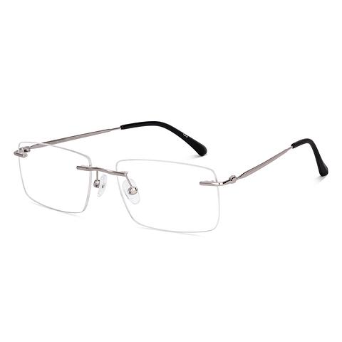 John Jacobs Silver Rimless Rectangle right side