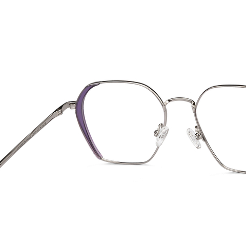 John Jacobs Silver Full Rim Geometric right side