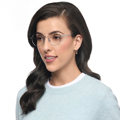 John Jacobs Online Silver Full Rim Round left side