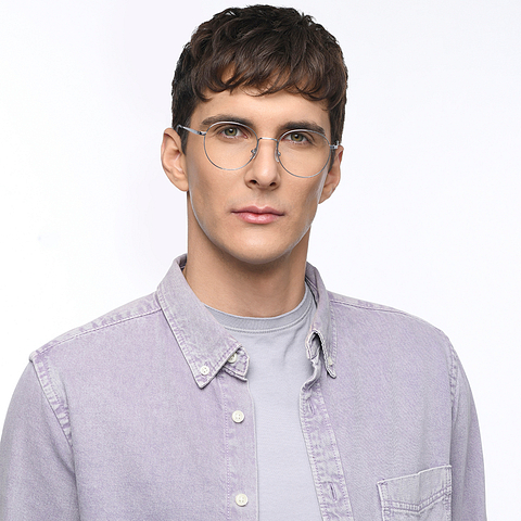 John Jacobs Online Silver Full Rim Round left side