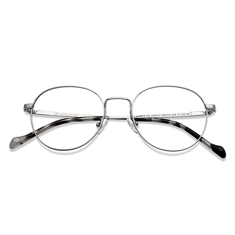 John Jacobs Online Silver Full Rim Round left side John Jacobs Online Silver Full Rim Round left side