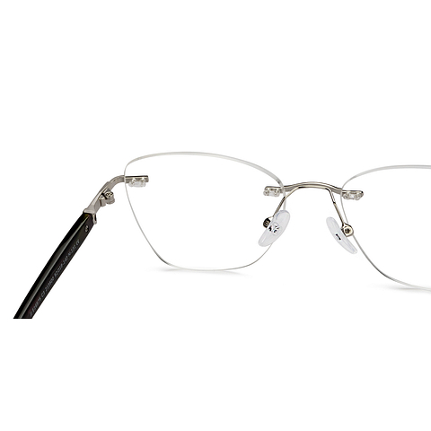 John Jacobs Online Silver Rimless Square right side