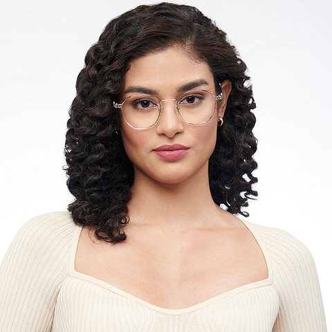 John Jacobs Online Silver Full Rim Round left side